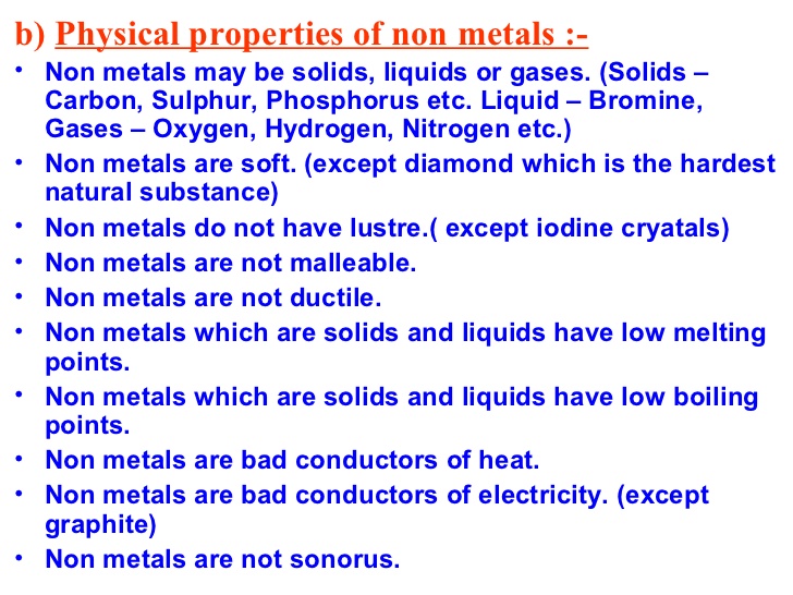 non metals used in daily life