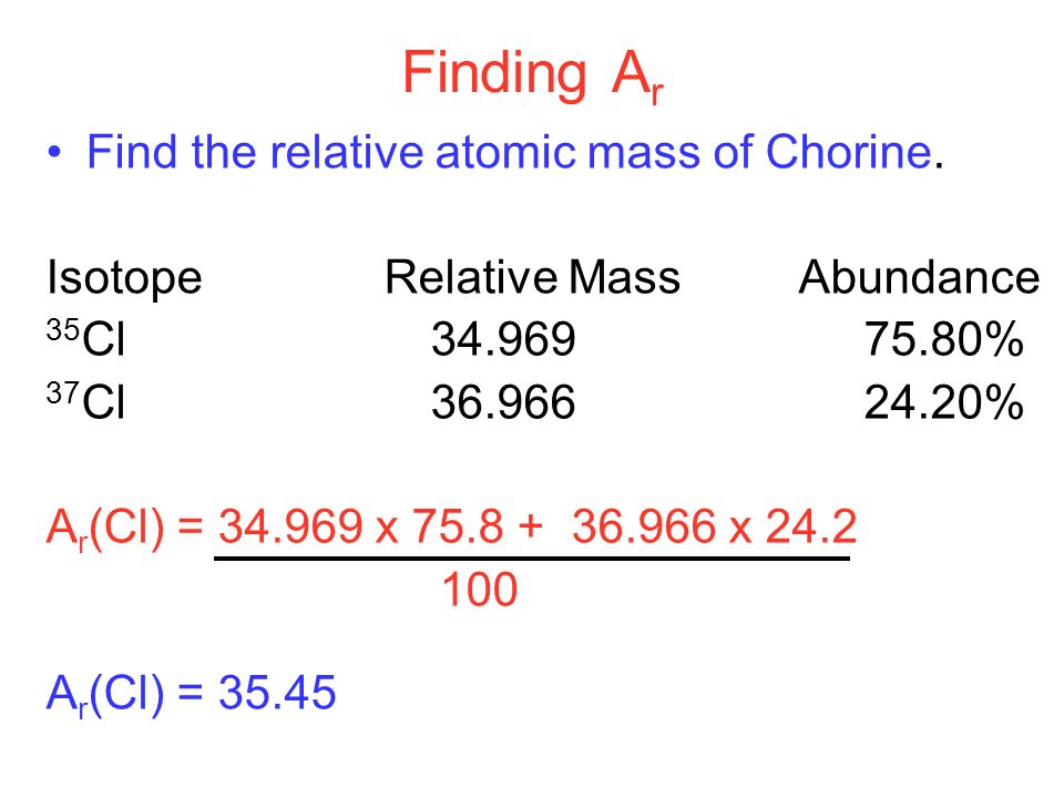 How to Find Relative Atomic Mass