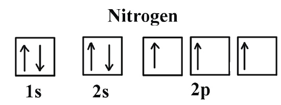 Ground State Electron Configuration for Nitrogen