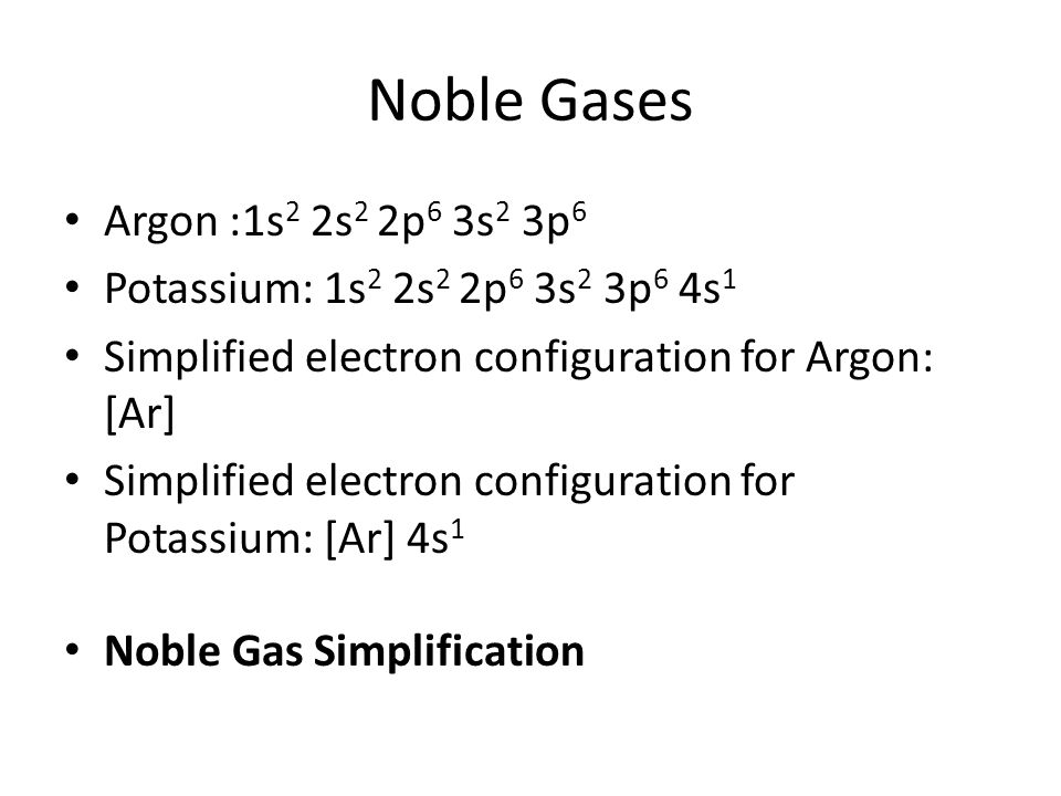 What Is The Electron Configuration of Argon