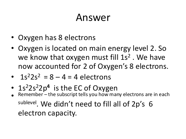 oxygen valence electrons