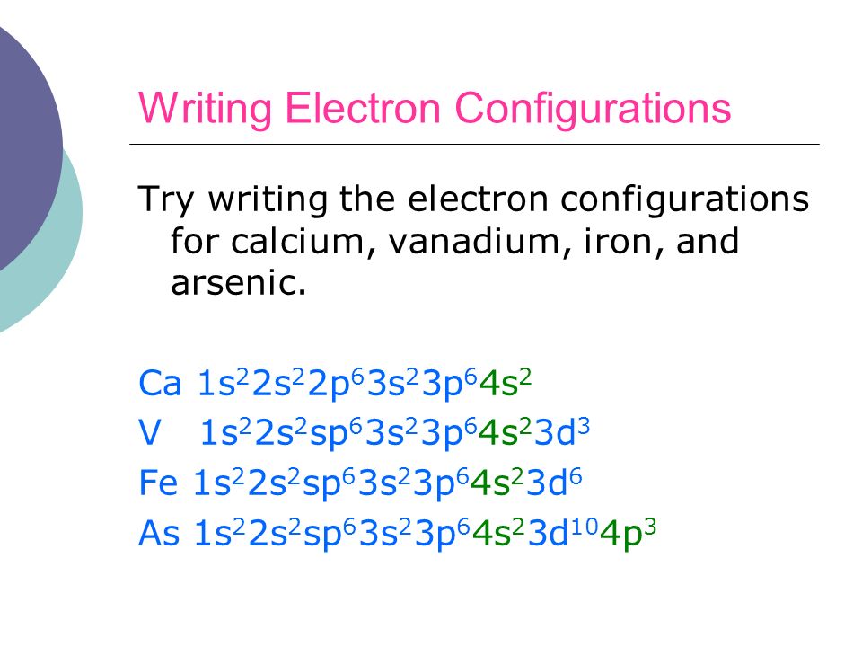 electron configuration of vanadium