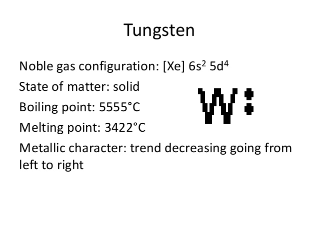 Tungsten Number of Valence Electrons