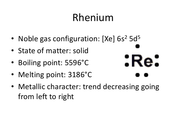 How Many Valence Electrons Does Rhenium Have